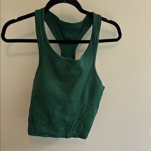 Lululemon Athletica Green Ebb to Street Cropped Racerback Tank